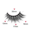 D1615 thick pink boxed eyelashes with natural dense 3D volume for daily makeup - Model D1615