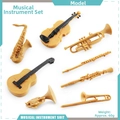 8-piece set of miniature musical instrument models including violin and saxophone - Simulated Musical Instrument Model (PL127-2469)