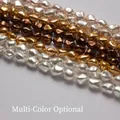Multi-color baroque irregular pearls for DIY jewelry making in glossy finish - Porcelain-look Irregular / 10-12mm/Approx 32pcs / White