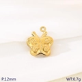 Hohlform Schmetterling Anhänger aus 18k vergoldetem Edelstahl, 12mm 0.7g DIY Schmuck - Goldener Schmetterlingsstil (KLJ10815-Z)