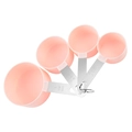 Set di 4 misurini rosa con manici in acciaio inossidabile e scale graduate incise - Rosa Set di 4 Misurini Grandi