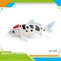 Modèle détaillé de carpe koï Taisho Sanke avec taches rouges et noires, 19,6cm - Poisson Koi Tricolore (PL127-2828)