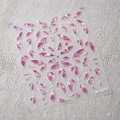 Iridescent pink wing nail art stickers with laser effect on sheet H-272 - M272 Transparent Glass Shards Holographic Wings