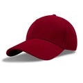Classic cotton baseball cap in deep burgundy color with structured six-panel curved brim - M (56-58cm) / Burgundy