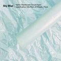 Sky blue pearlescent tissue paper for flower wrapping, 50x70cm sheets in 20-pack - 50*70cm (20 Sheets/Pack) / Pearlescent Sky Blue