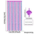 Pink and blue shell fringe curtain party decoration 1x2m size variant for backdrop - Shell Shaped Curtain / 1*2M / Rose Red Blue Purple