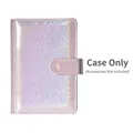 A6 Macaron laser purple leather binder cover with magnetic closure, case only - Starry Purple Glitter (Cover Only)