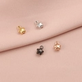 Star-shaped stainless steel mini pendants in gold, silver, black, and rose gold finishes - Star (7#)