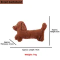 Brown dachshund plush catnip toy 14cm length for indoor cats self-playing fun - Brown Dachshund