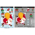 Set de stickers de Noël avec Père Noël et renne, décorations de fenêtre 20x30cm - BQ164 Cadeau de Noël
