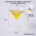 Miniatura di bicchiere da martini decorativo con riempimento giallo e cordino - Bicchiere Martini Grande / Giallo