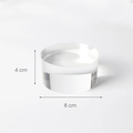 Zylindrisches Schmuckdisplay aus Acryl, transparent, 8cm Durchmesser, 4cm Höhe - Rundes Modell 725 (Durchmesser 8cm/Dicke 4cm)