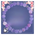 8mm purple natural agate stone bracelet with silver heart charm and message card - Purple Natural Stone (Card B-1)