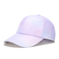 Mädchen-Baseballkappe mit lila-blauem Farbverlauf und magischen Sternen-Mustern - Diamant Stern Stab - Lila