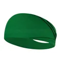 Diadema deportiva verde bosque en punto elástico con detalles fruncidos de moda - Verde