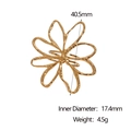 Minimalist 18k gold plated stainless steel ring featuring a hollow flower design - Gold