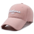 Berretto da baseball in cotone rosa con ricamo Alabama 1895 bianco e cinturino - Rosa