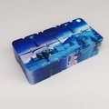 Detail of Infinity Cube with blue night snow village pattern for stress relief - Christmas 5: Moon House