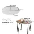 Makro-Detail der ovalen Silikonform mit Tischplatten-Maßen und Gewichtsangaben - D5659-Kundenspezifische Ovale Tablett-Silikonform