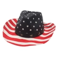 Chapeau de cowboy imperméable drapeau américain avec étoiles, rayures et rivets dorés - Couleur 01 (Motif Drapeau Américain)