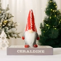 Charmant nain de Noël avec bonnet rouge et barbe blanche dans un décor de fête festif - Style Homme avec Chapeau de Crème Glacée (Avec Barbe)