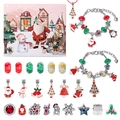 Pink 24-day Christmas advent calendar box with DIY bracelet and festive charms - 16. Pink Box Necklace + Bracelet Set