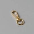 Polished golden metal lobster clasp with circular ring connector for handbags - Gold Lobster Clasp / Gold Gate Hook
