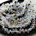 Sparkling AB color faceted crystal beads for DIY jewelry and handmade accessories - AB White / 8mm (85-90 Beads) With Or Without Spacers (random)
