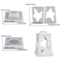DIY Christmas lantern silicone mold set with Merry Christmas text for resin casting - Splicing Merry Christmas Blessing Candle Holder (Full Set) Mold