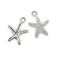 Silver starfish alloy pendants for DIY jewelry making necklaces and earrings set - Starfish Pendant (A4-067) / Antique Silver