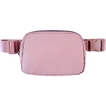 Pink waterproof nylon waist bag with adjustable strap and buckle for outdoor sports - 20.5*14*5cm / Pink
