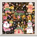 Christmas window stickers set featuring watercolor Santa, snowman and ginger man motifs - 4-Sheet Set BQ460/467/468/470