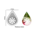 Teardrop Christmas earring mold with snowflake relief pattern and glitter resin finish - Snowflake Pendant