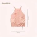 Grembiule rosa impermeabile con grafica coniglio, tasche laterali e misura 72x76cm - Rosa (Regolabile) Con Asciugamani