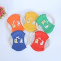 Juego de cinco frisbees de cuerda de algodón duradero para entrenamiento de perros - Diámetro 18*1,3 cm aprox. 80 g / Patrón de gato y perro