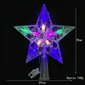 Luminous 29cm transparent LED Christmas star tree topper with multi-color lighting detail - 30cm Polka Dot Multicolor Light