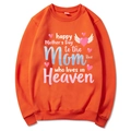 Orange Mama Est 2025 Coquette Hoodie with Mother's Day Heaven memorial print - Orange