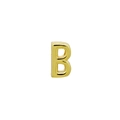 Dettaglio del ciondolo a lettera B placcato oro 18k con finitura lucida a specchio - Lettera B (Solo ciondolo)