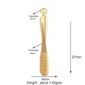 Golden toothbrush charm pendant 27mm length for necklaces or DIY jewelry making - Gold Toothbrush Shape