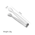Polished 304 stainless steel 110mm ice tongs for sugar cubes and cocktails - Plain / Silver