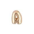 Polished KC gold bubble letter A pendant charm for DIY jewelry making on white background - Letter A / Gold