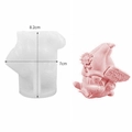 Moule gnome de Pâques et bougie gnome rose 'Give Thanks' pour artisanat fait main - Gnome tenant un panneau d'Halloween