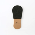 Dark grey cotton half-palm invisible socks for women with knitted texture for high heels - One Size / Black