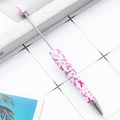 DIY plastic beadable pen with pink ribbon and butterfly print for breast cancer awareness - White with Pink Ribbon and Butterfly (92)