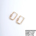 Goldene U-förmige Creolen mit klaren Zirkonia, Maße 2,1 cm Länge und 1,3 cm Breite - Gold