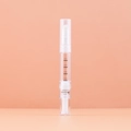 Clear 4ml twist pen with brush tip and scale marks for travel liquids and oils - 4.6ml Graduated Flocking Head