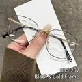 Montatura per occhiali classica in metallo nero e oro G95-282 dal look moderno - Montatura Oro Nero