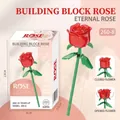 Preserved red rose building block toy in gift box for Valentine's and Teacher's Day - 260-08 Single Red Rose - Dual Form / Color Box