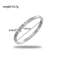 Silver stainless steel bangle with star patterns and size dimensions 5.91cm - Silver Star Carving Style (BR-204)