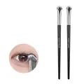 Dual pack of black fan-shaped eyelash brushes for grooming and separating lashes - G1088 Fan-shaped Flat Top Eyelash Brush